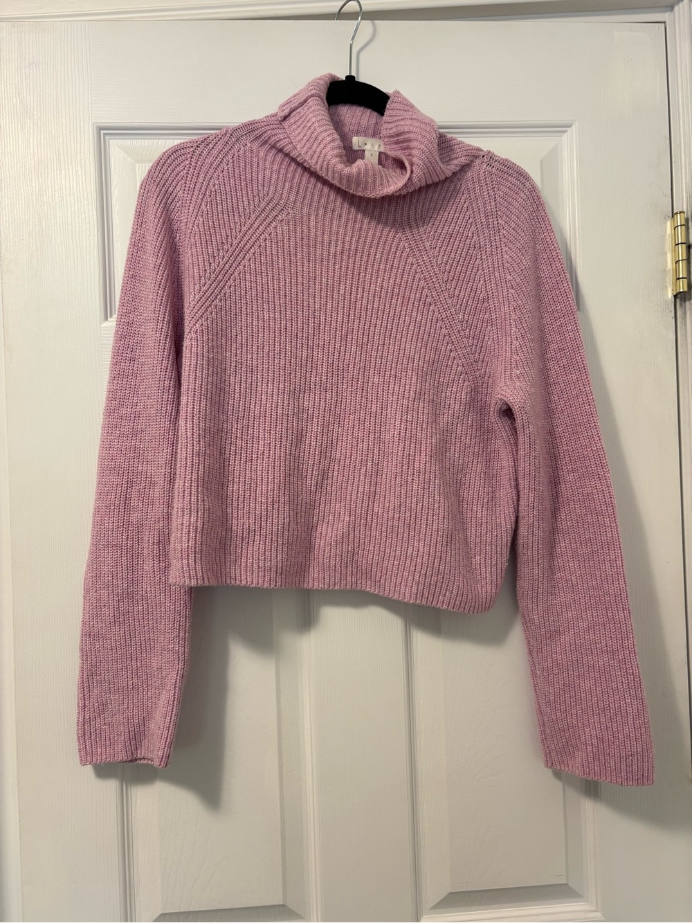 LEITH Nordstrom S small turtleneck cropped sweater pink